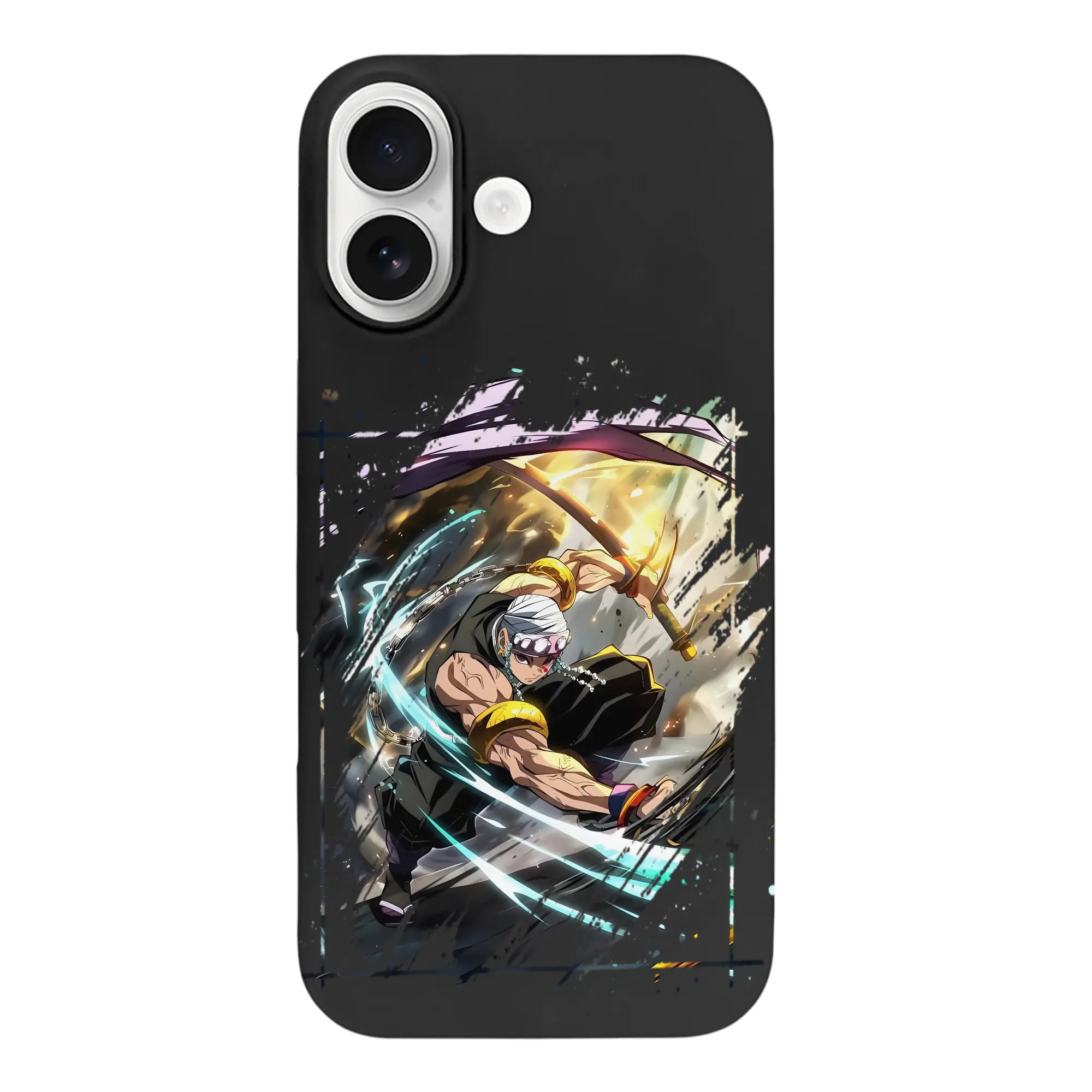 鬼滅の刃 グッズ,宇髄 天元 - iPhone 17 シリーズ シリコンケース 薄型 耐衝撃 指紋防止 ソフトタッチカバー 精密フィット 傷防止 保護ケース iPhone 17/17 Air/17 Pro/17 Pro Max 対応